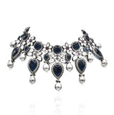 Victorian Blue Cabochon Pearl Necklace - The Pashm